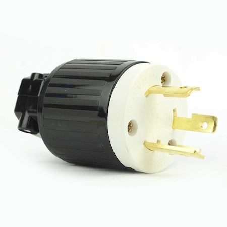 Superior Electric Locking Plug, L5-30P, 30 A, 125V AC, Screw Terminals, Black, White YGA024